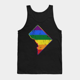 Washington DC Silhouette LGBT Pride Flag Tank Top